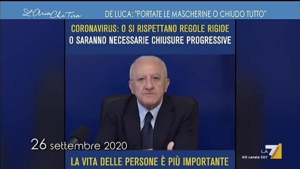Vincenzo De Luca La Mascherina Va Indossata Sulla Bocca E Non Sul Gomito Altrimenti Chiudo Tutto