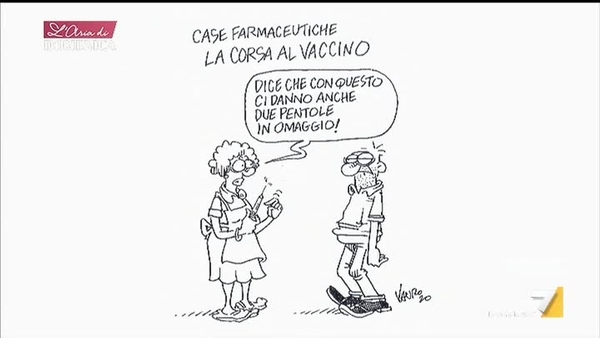 La vignetta di Vauro sul vaccino anti-Covid: "Mi è venuto in mente  Carosello"