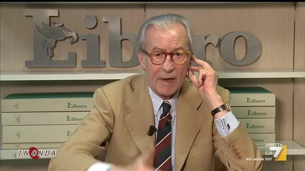 Vittorio Feltri rời trường quay trong lúc chương trình đang phát sóng trực tiếp - Parenzo: "Tên anh ấy là Libero, và anh ấy được tự do làm bất cứ điều gì mình muốn."