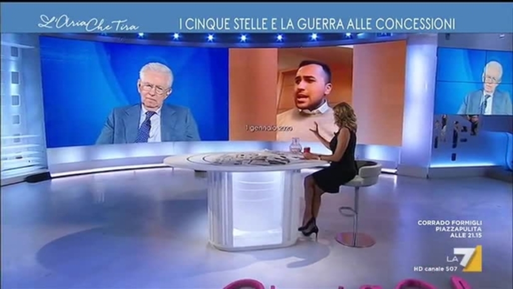 Myrta Merlino a Mario Monti: "Anche lei durante le feste si tiene la barba più lunga come Di ...