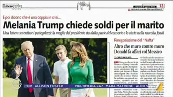 Paola Tommasi (Libero): 'Mi ha scritto Melania Trump smentendo la crisi  coniugale con il Presidente'