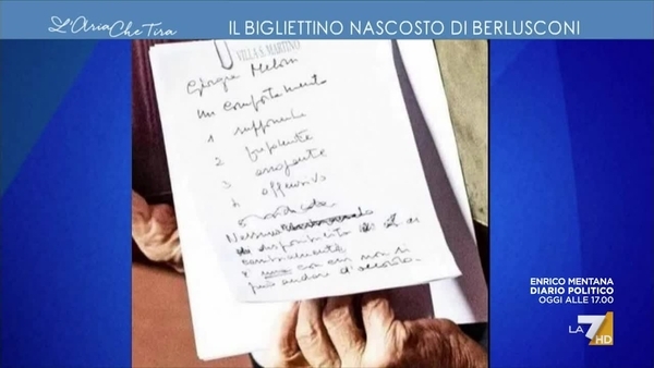 'Giorgia Meloni prepotente e arrogante, non si può andare d'accordo', il  biglietto nascosto di Berlusconi