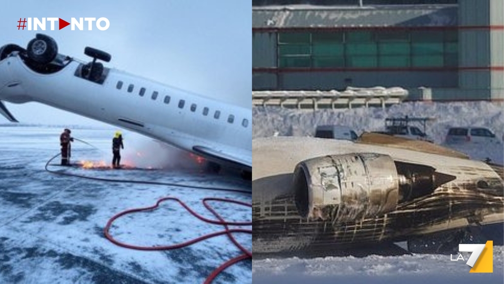 Aereo Delta si capovolge in fase di atterraggio a Toronto: 18 i feriti