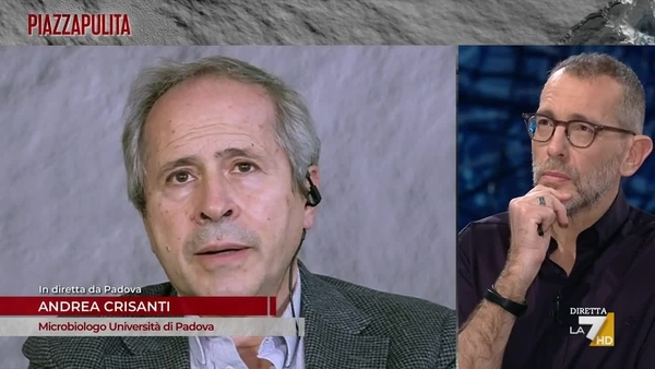 Lo scontro a Piazzapulita tra Borghi e il Prof. Crisanti ...