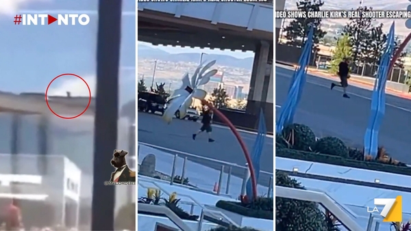 Sospettato assassinio di Charlie Kirk ripreso durante la fuga, il video