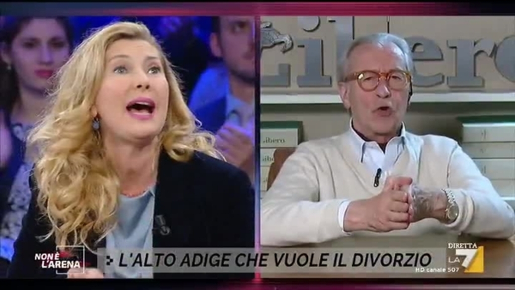 Alto Adige Durissimo Scontro Tra Michaela Biancofiore E Vittorio Feltri Abbiamo Vinto La Guerra Ma Smettila Non Dire Cazzate Vai A Fare In Culo Io Me Ne Vado