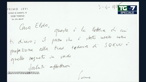 Giornata della Memoria, la lettera inedita di Primo Levi letta da Enrico  Mentana