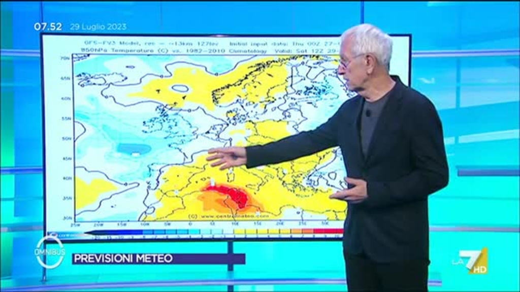 Le previsioni meteo di Paolo Sottocorona del 29/7/2023 Le previsioni meteo di Paolo Sottocorona del 29/7/2023