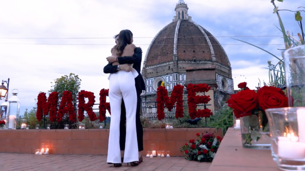 Firenze, la proposta di matrimonio da sogno per il neo campione d'Europa