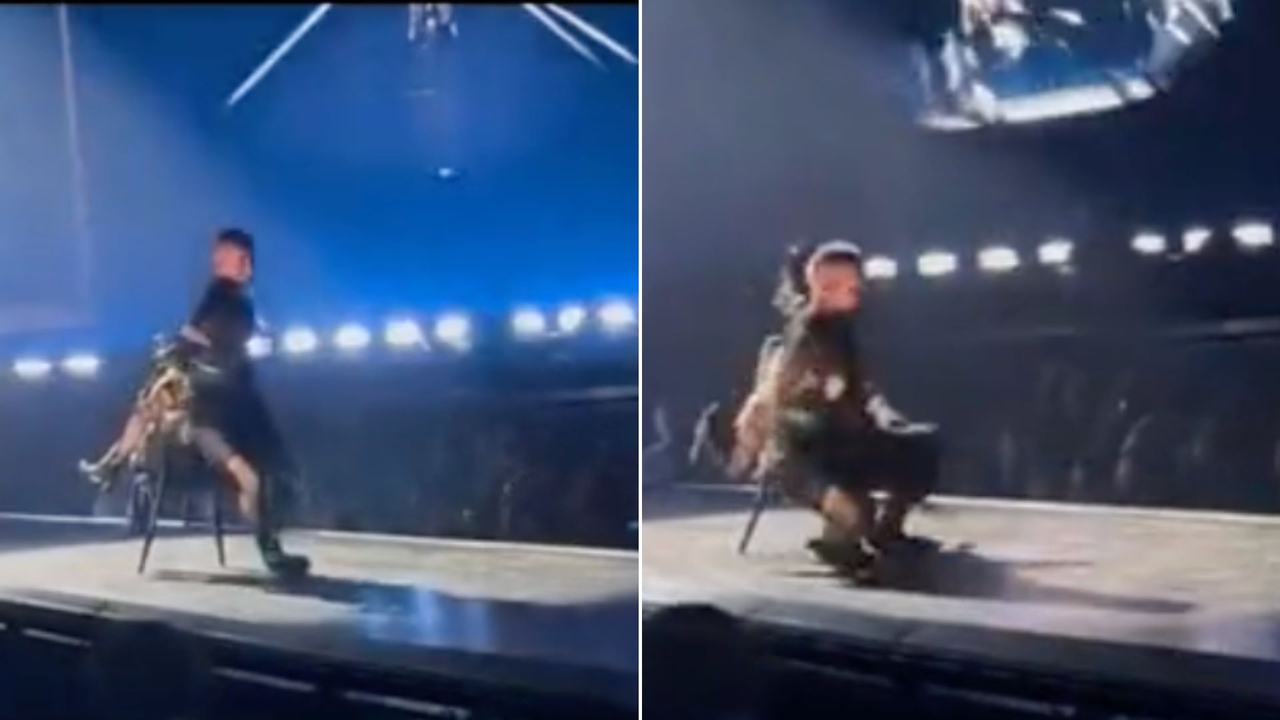 Incidente sul palco per Madonna: un ballerino inciampa e lei cade | LA7