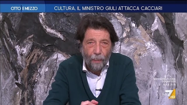 Cultura, il ministro Giuli attacca Cacciari - Otto e Mezzo - 13/5/2025