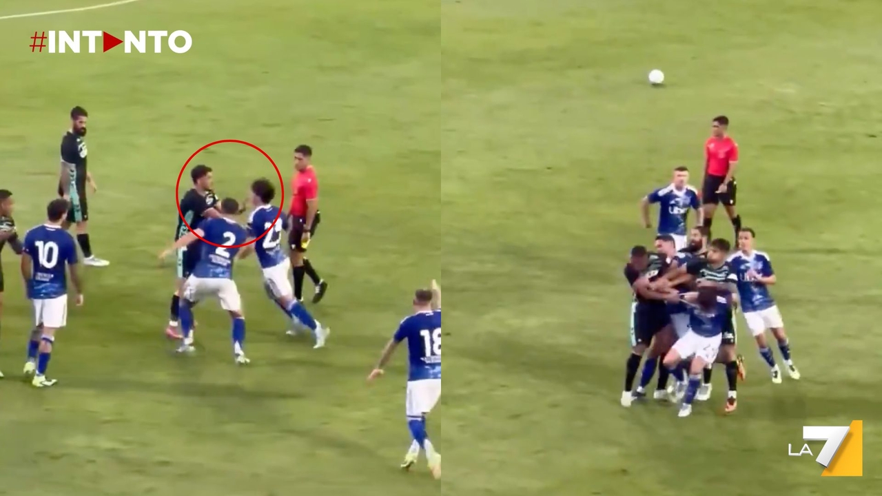 Rissa alla partita di calcio Betis Como, volano schiaffi e pugni