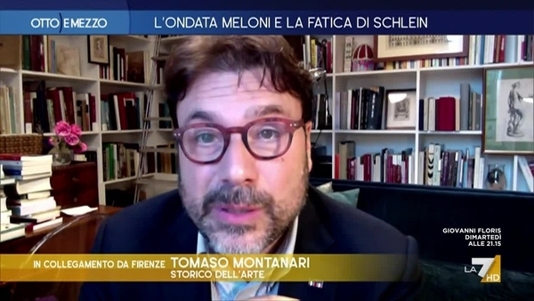 Tomaso Montanari: Fratelli d'Italia ha nello stemma la fiamma tricolore,  che in quello del MSI scaturiva dalla bara di Mussolini